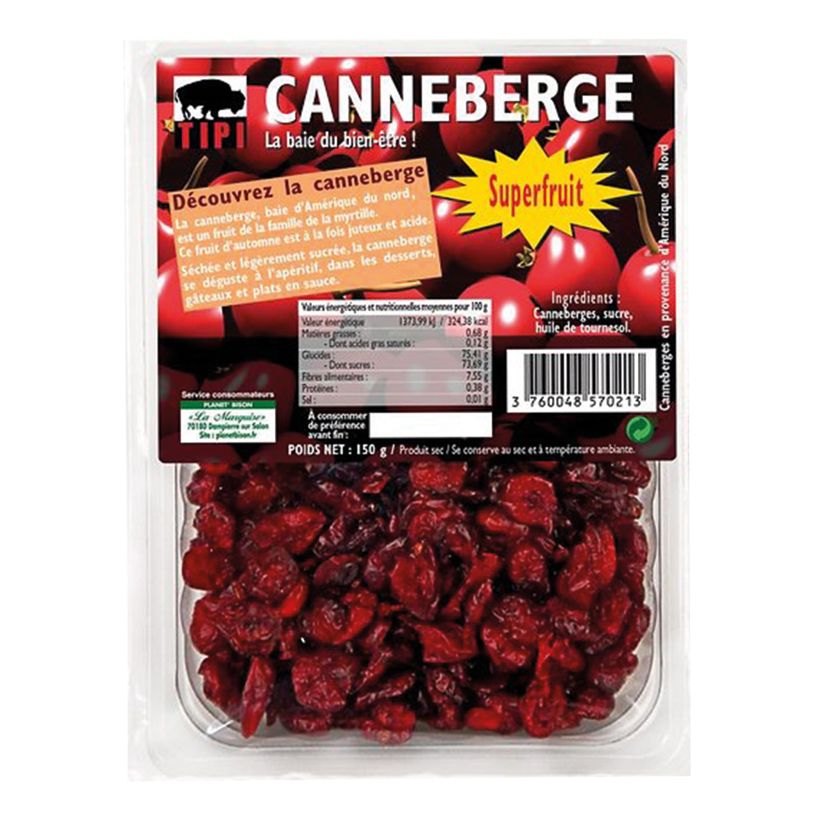 Cranberry séchée Cranberry et Canneberge 10 en France
