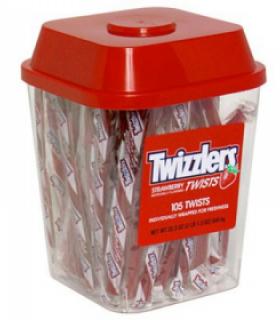 Boite de bonbons Twizzlers à la fraise